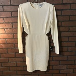 NWT ivory Express keyhole dress